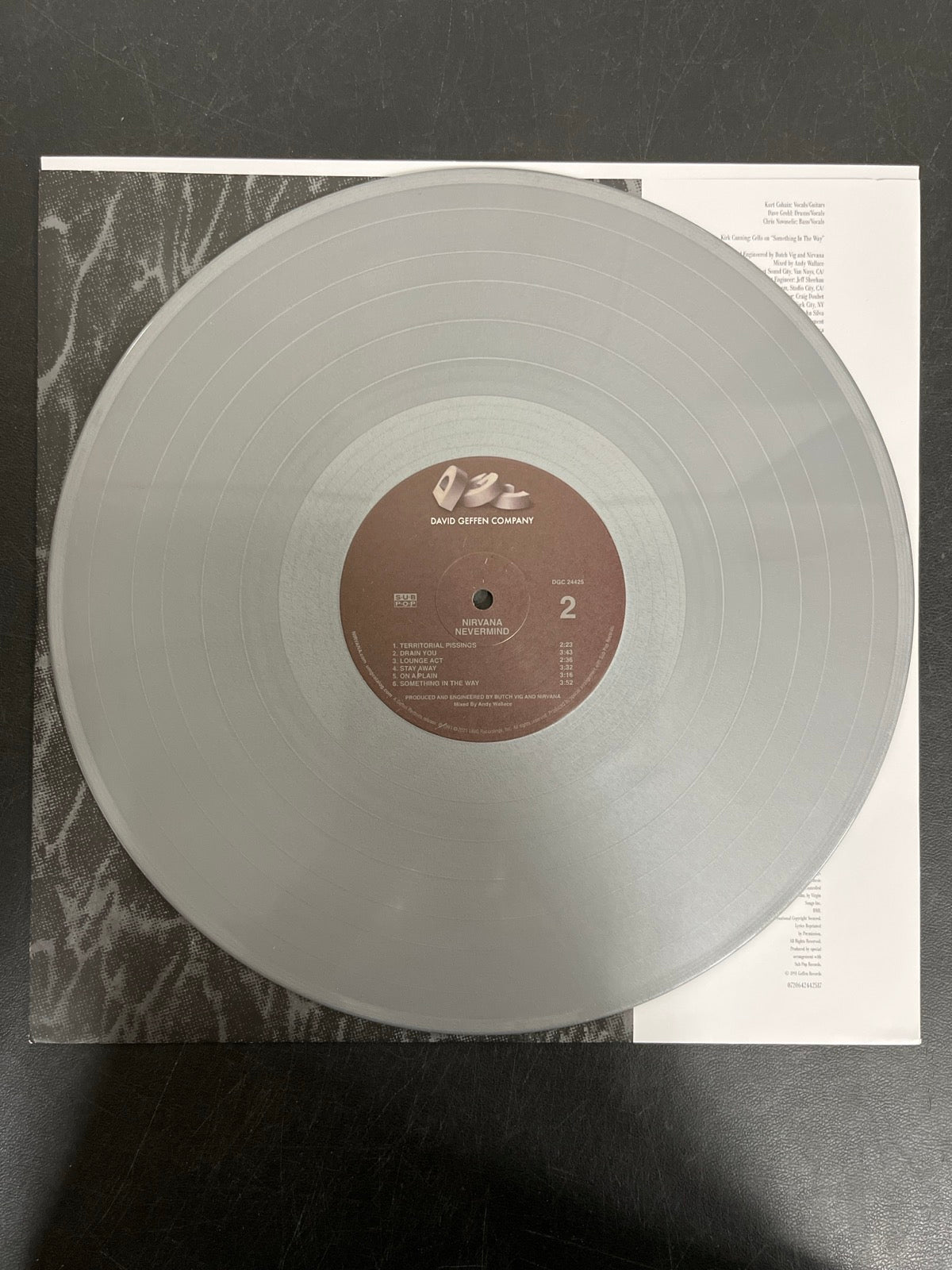 VINYL_1B - Nirvana - Nevermind LE 180gm Metallic Silver Vinyl USED NOT TESTED