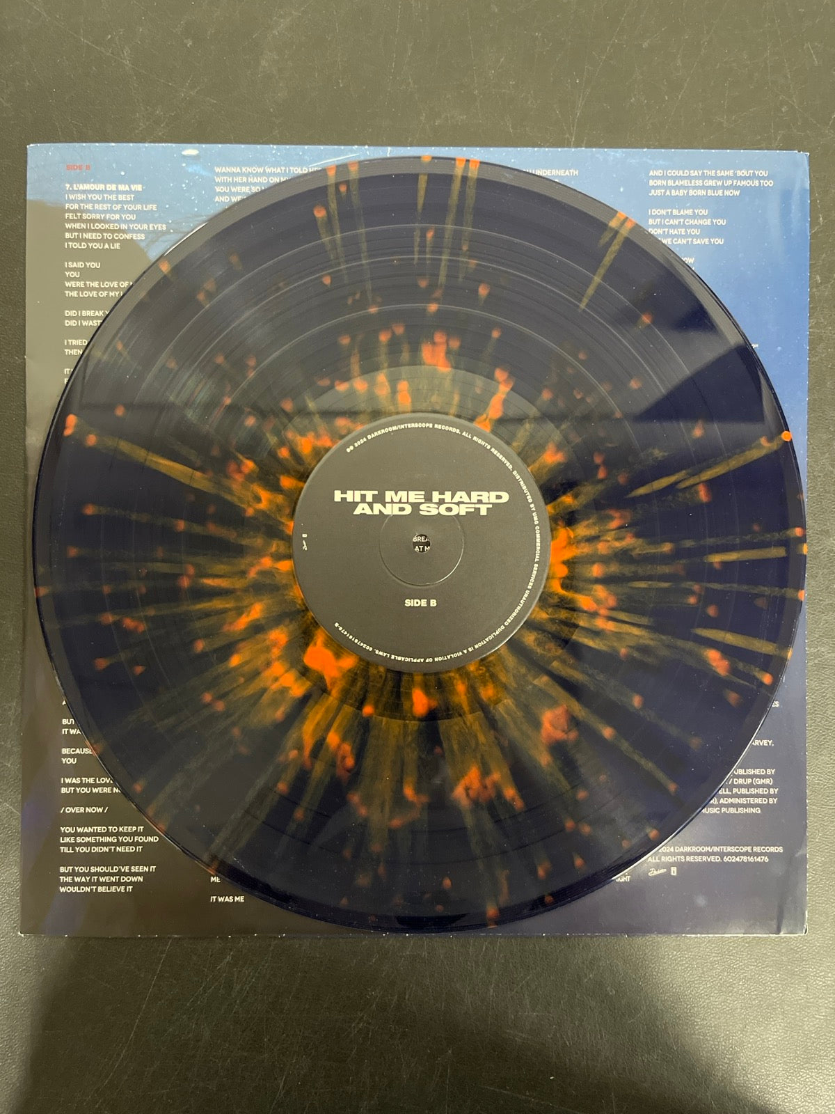 VINYL_1B - Billie Eilish - Hit Me Hard And Soft LE Blue / Orange Vinyl USED NOT TESTED