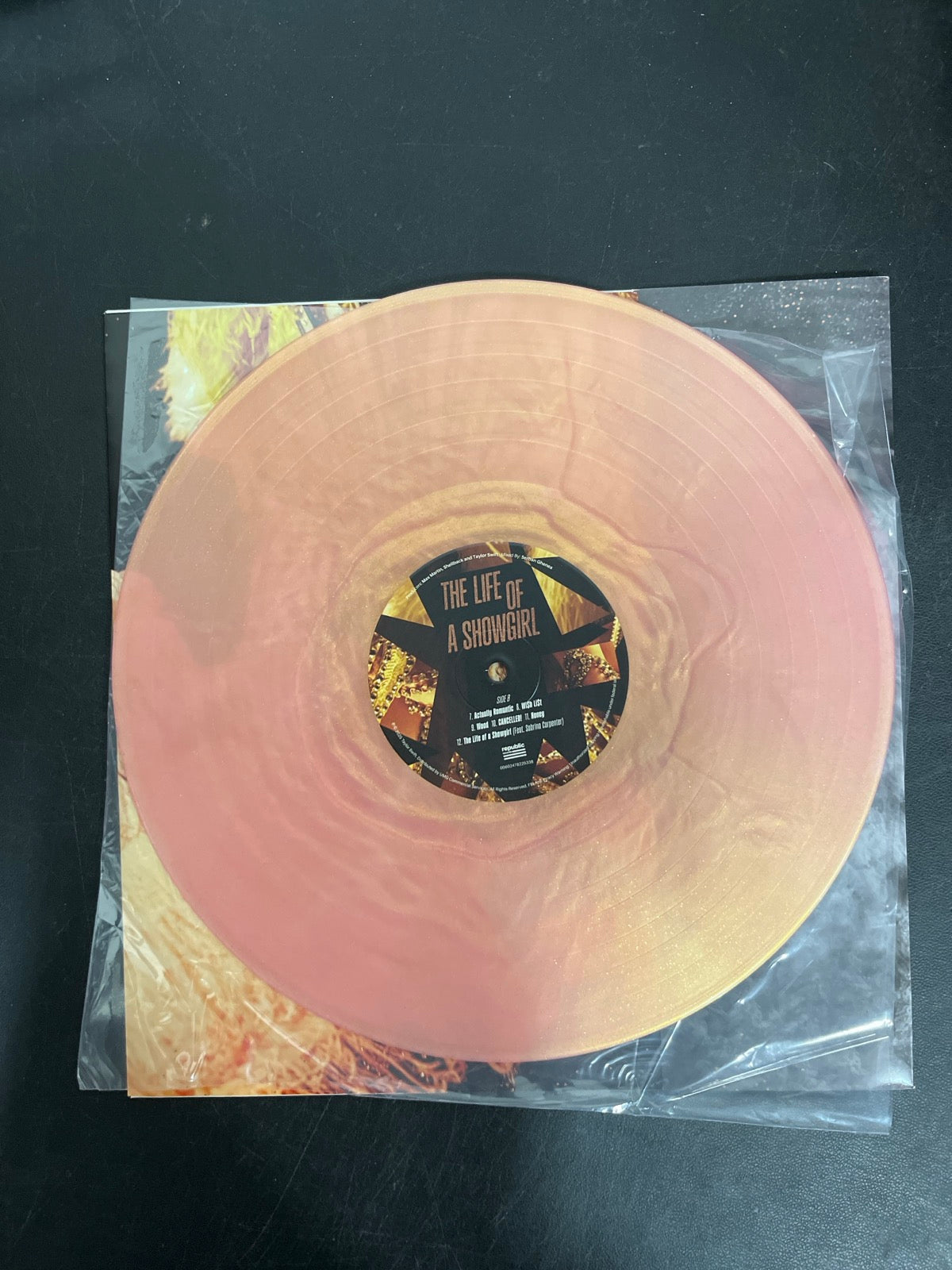 VINYL_1B - Taylor Swift - The Life of a ... LE Pink Yellow Vinyl USED NOT TESTED