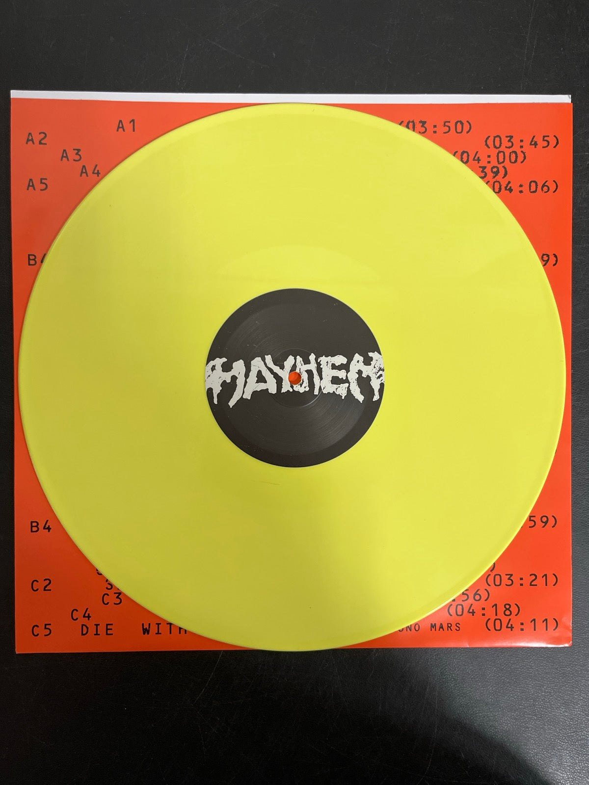 VINYL_1B - Lady Gaga - MAYHEM LE Yellow Etched Vinyl USED NOT TESTED