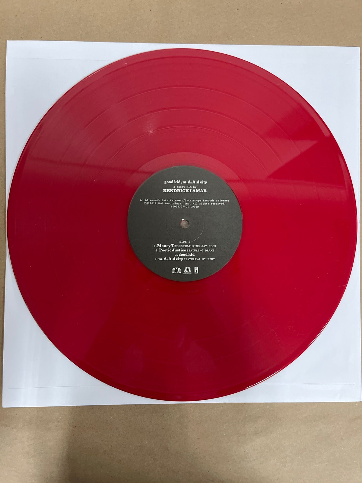 VINYL_1B - Kendrick Lamar - good kid, m.A.A.d city LE Red Vinyl USED NOT TESTED