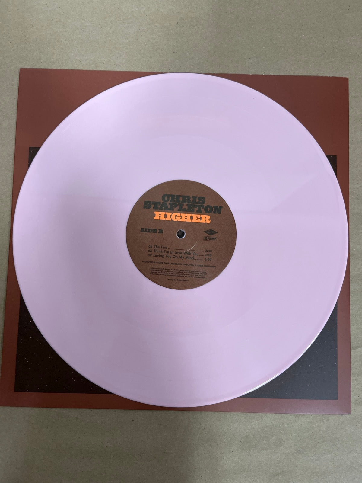 VINYL_1B - Chris Stapleton - Higher Target Exclusive 180gm Pink Vinyl USED NOT TESTED