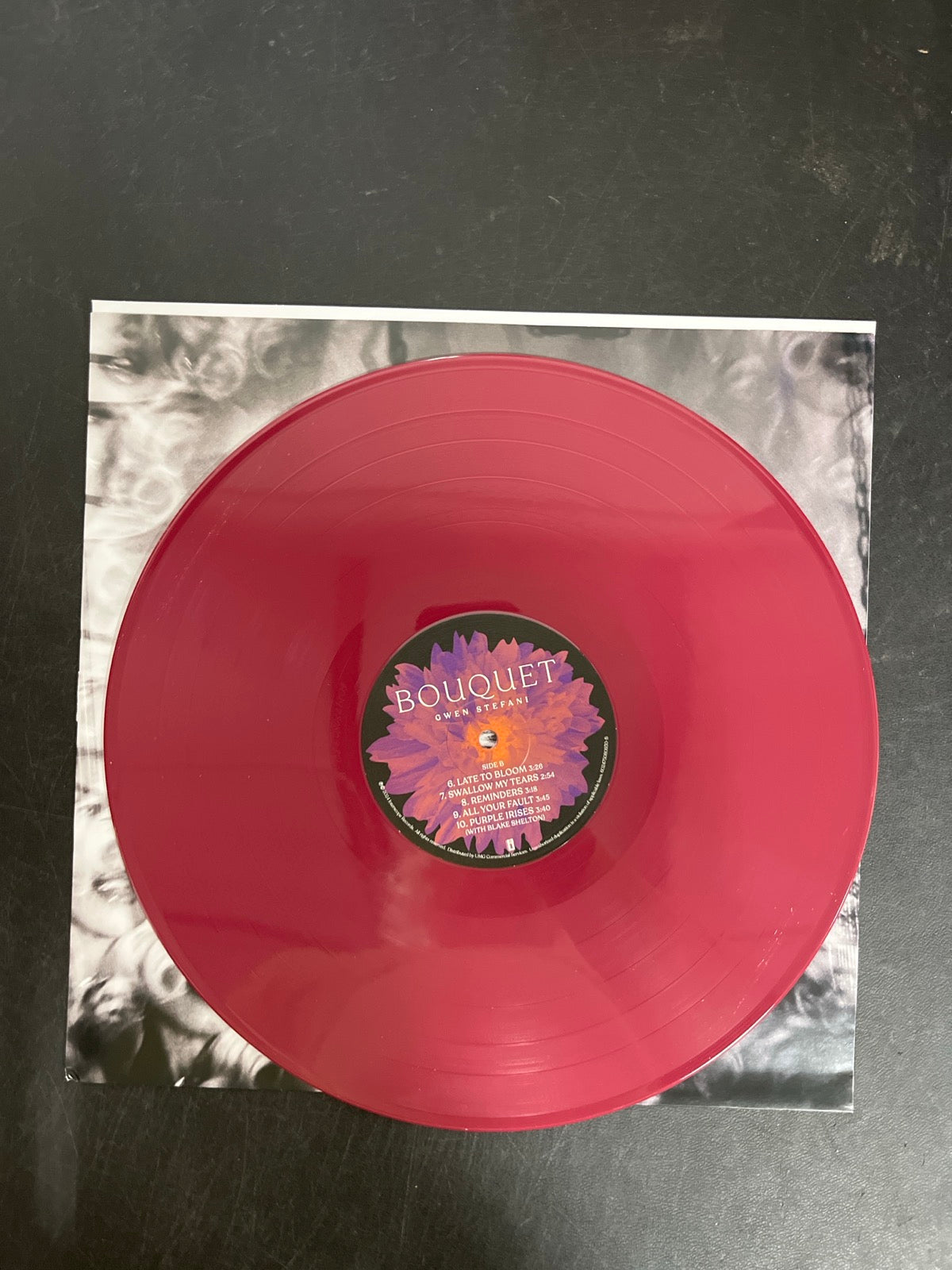 VINYL_1B - Gwen Stefani - Bouquet LE Orchid Etched Numbered Vinyl USED NOT TESTED