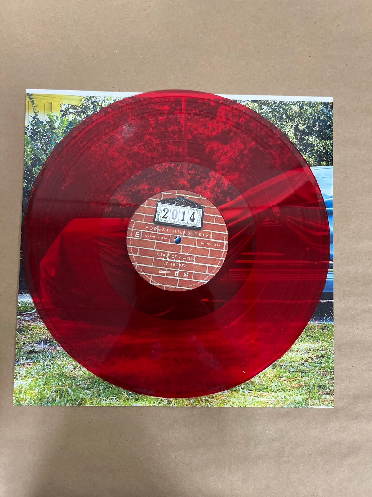 VINYL_1B - J. Cole - 2014 Forest Hills Drive Anniversary Ed. Red Vinyl USED NOT TESTED