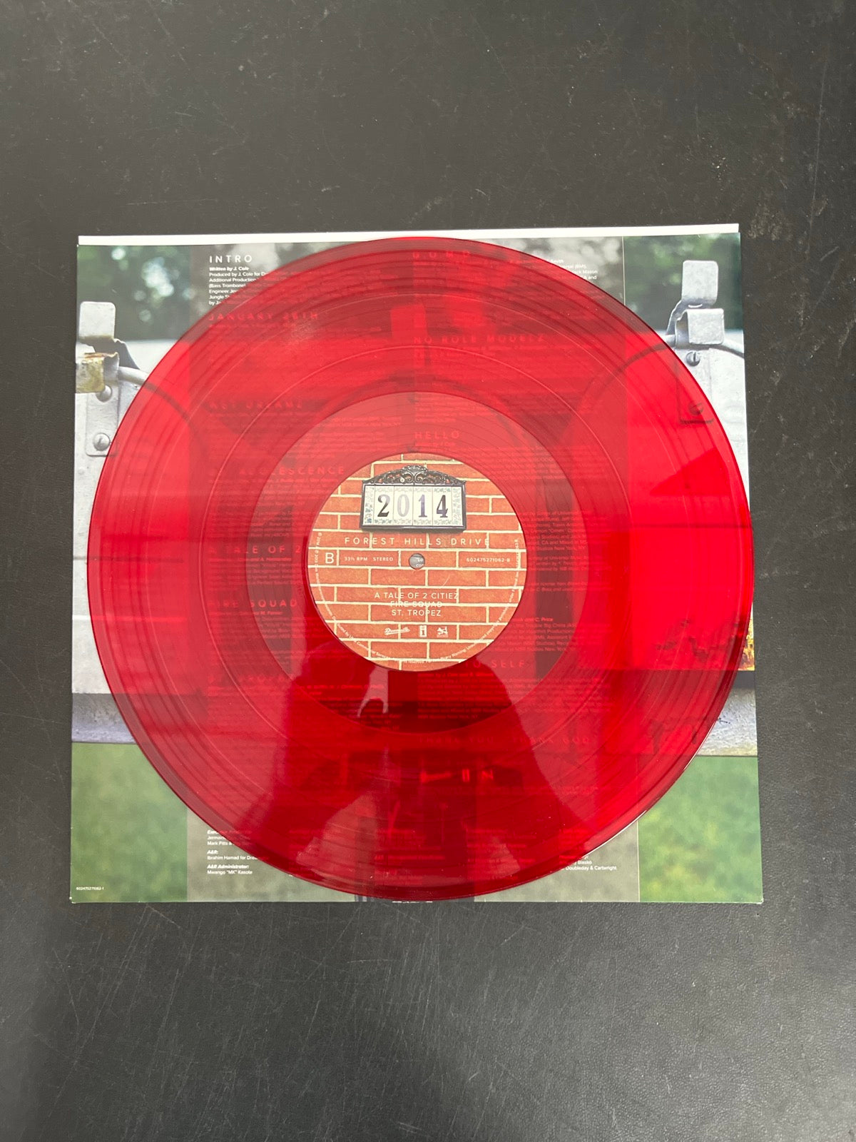 VINYL_1B - J. Cole - 2014 Forest Hills Drive Anniversary Ed. Red Vinyl USED NOT TESTED