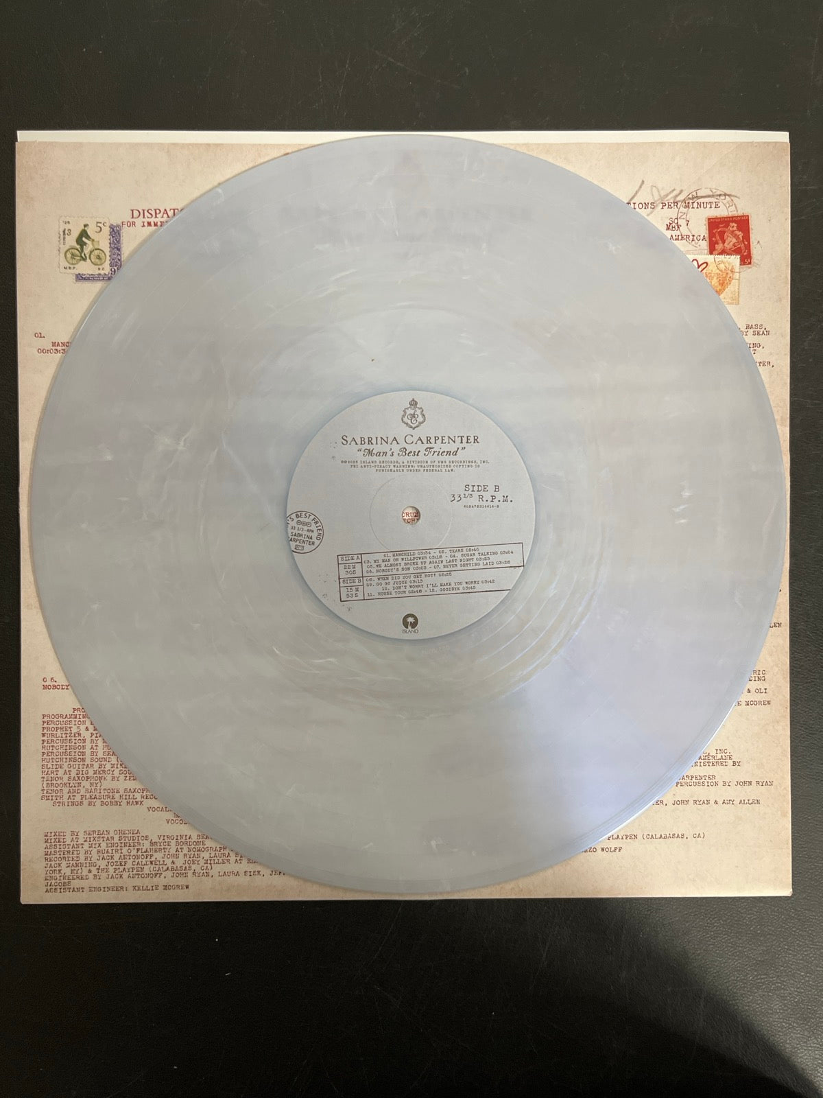 VINYL_1B - Sabrina Carpenter - Man's Best Friend LE White Vinyl USED NOT TESTED