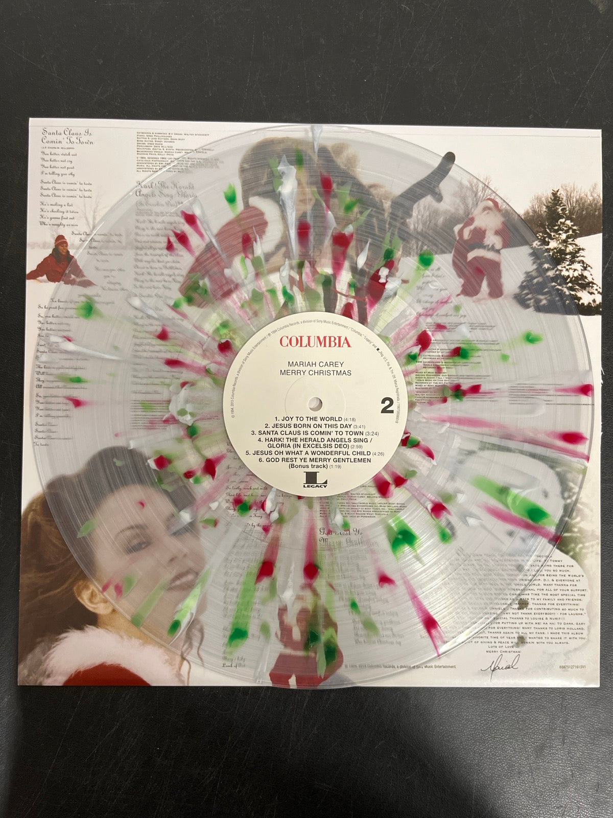 VINYL_1B - Mariah Carey - Merry Christmas LE Clear Vinyl SEALED NOT TESTED