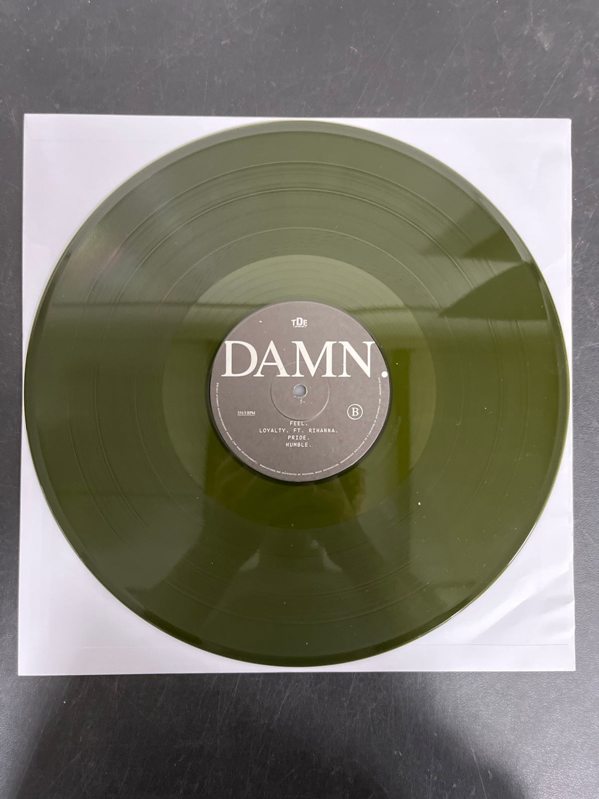 VINYL_1B - Kendrick Lamar - DAMN. LE 180gm Green Vinyl USED NOT TESTED