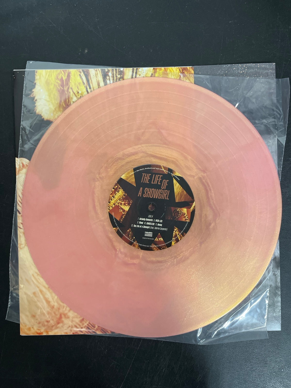 VINYL_1B - Taylor Swift - The Life of a ... LE Pink Yellow Vinyl USED NOT TESTED