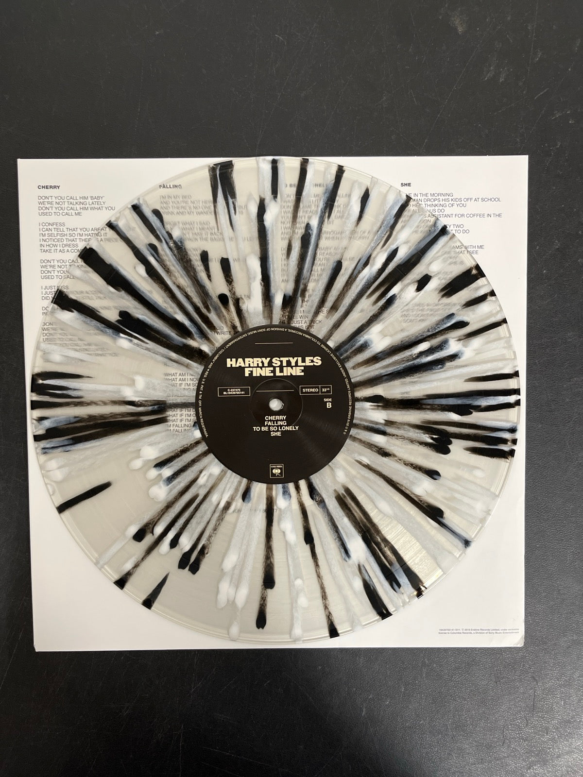VINYL_1B - Harry Styles - Fine Line LE 180gm Black / White Splatter Vinyl USED NOT TESTED