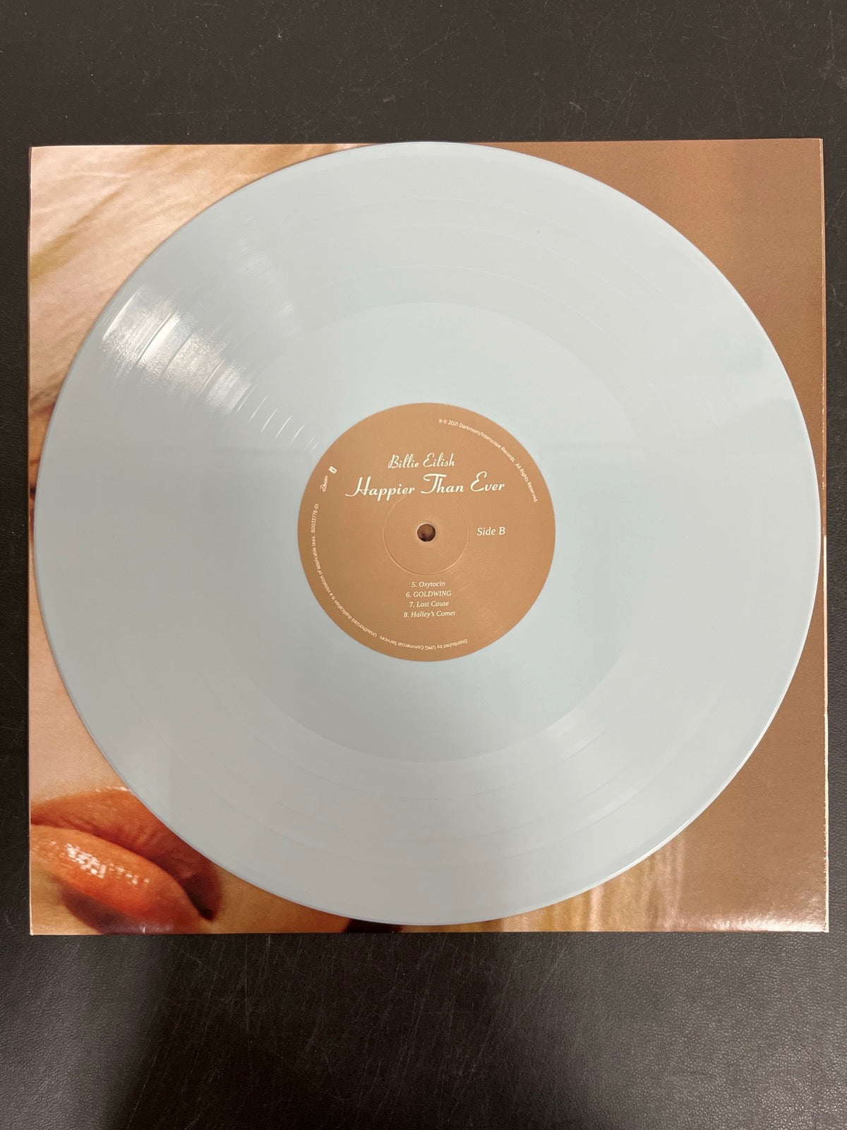 VINYL_1B - Billie Eilish - Happier Than Ever LE Light Blue Etched Vinyl USED NOT TESTED