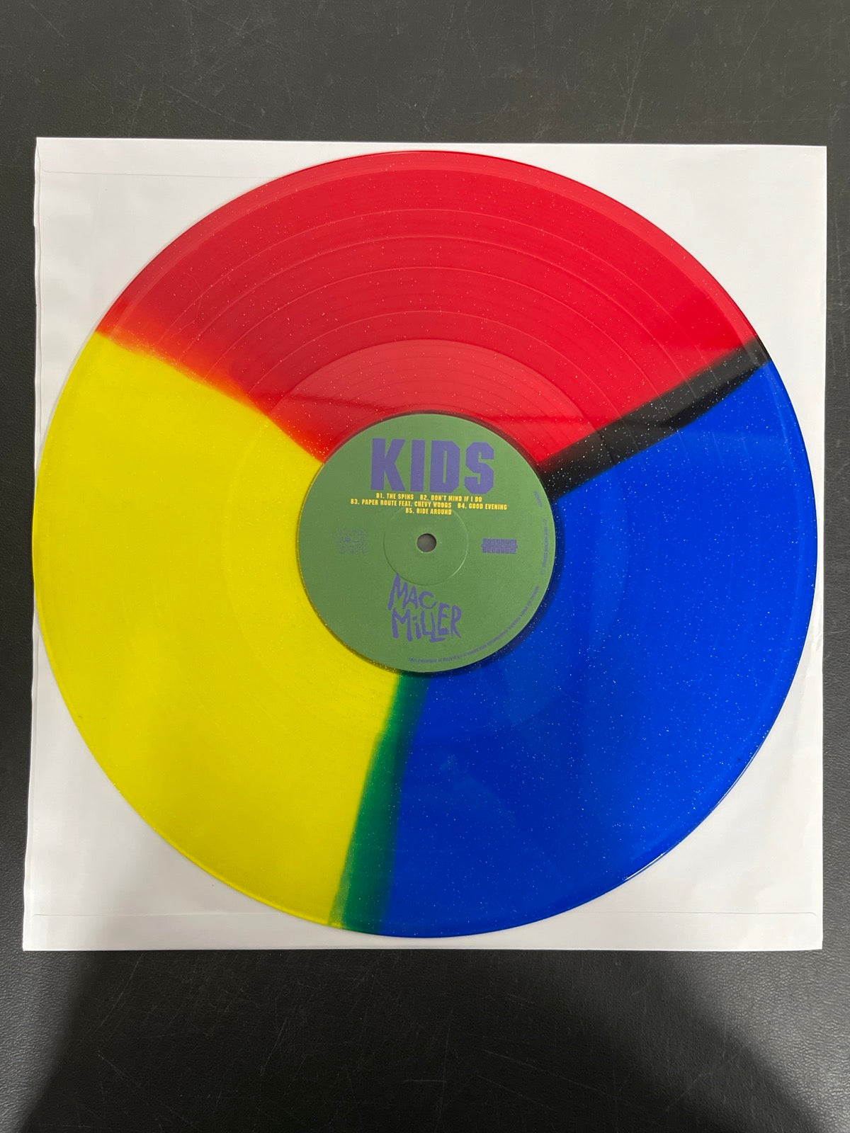 VINYL_1B - Mac Miller - K.I.D.S. LE Blue / Red / Yellow Vinyl USED NOT TESTED
