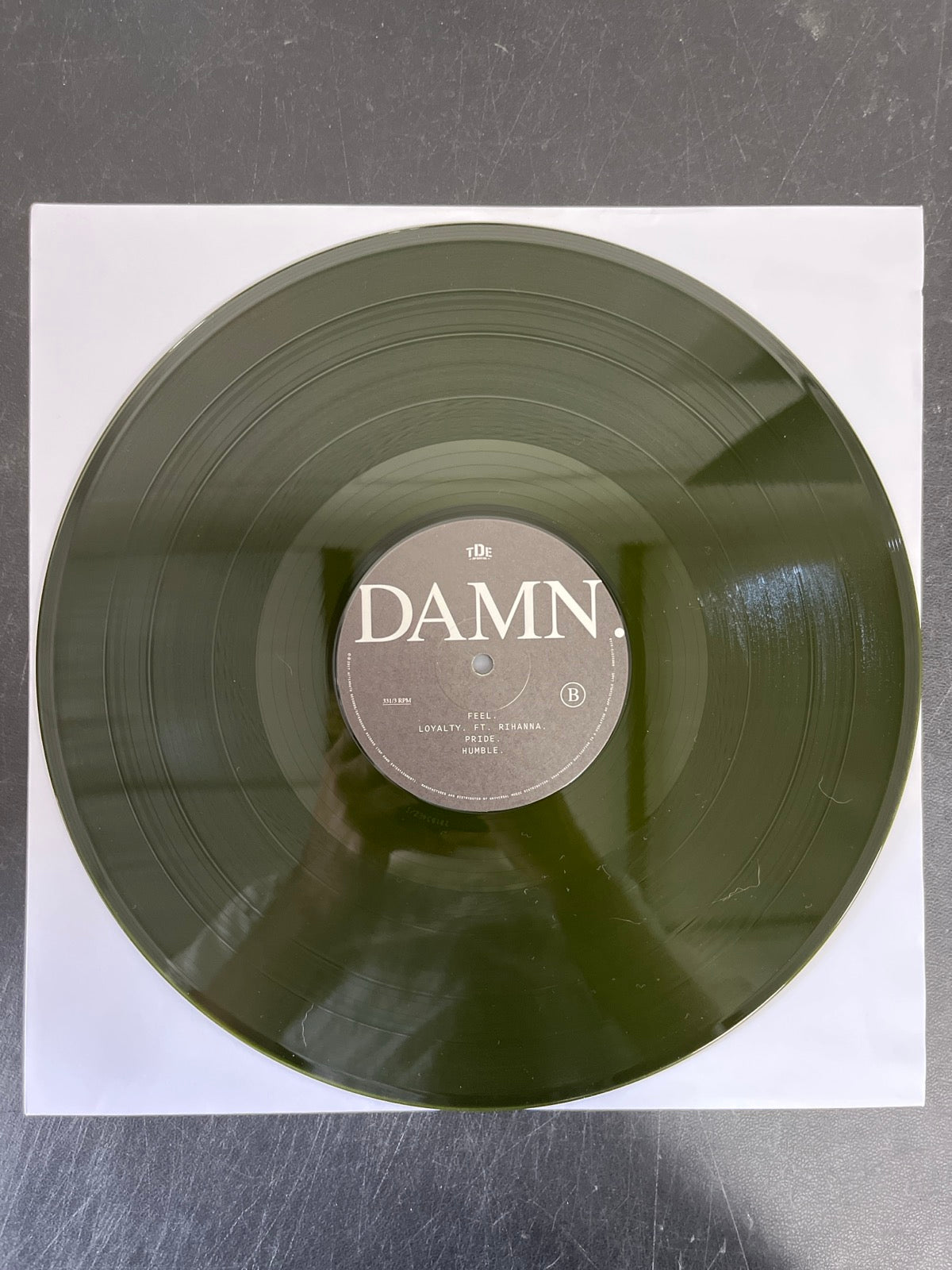 VINYL_1B - Kendrick Lamar - DAMN. LE 180gm Green Vinyl USED NOT TESTED