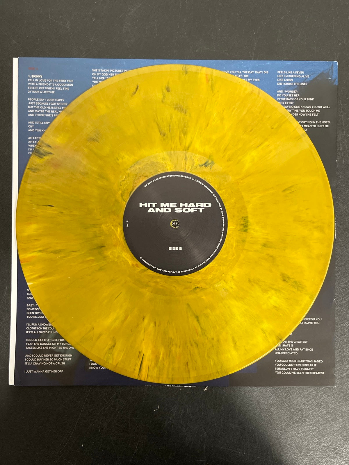 VINYL_1B - Billie Eilish - Hit Me Hard And Soft LE Yellow Marble Vinyl USED NOT TESTED