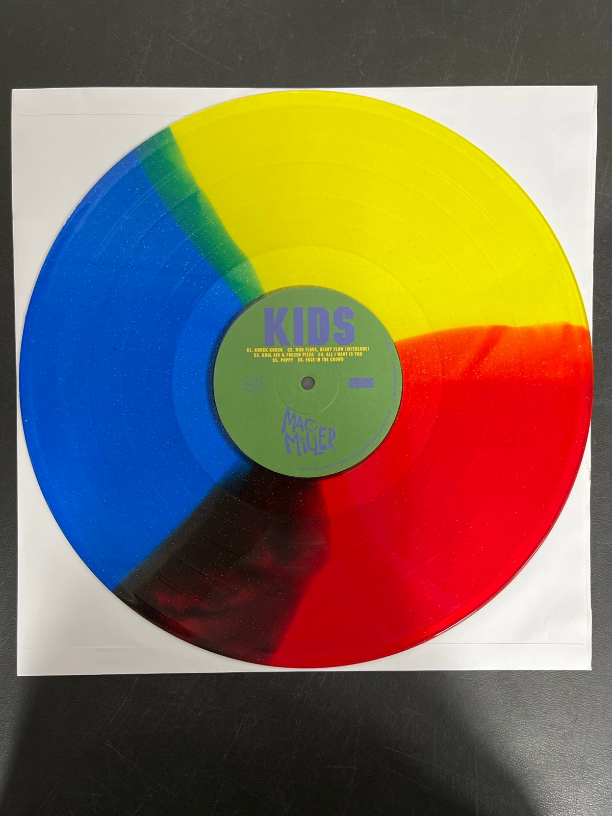 VINYL_2C - Mac Miller - K.I.D.S. LE Blue / Red / Yellow Vinyl USED NOT TESTED