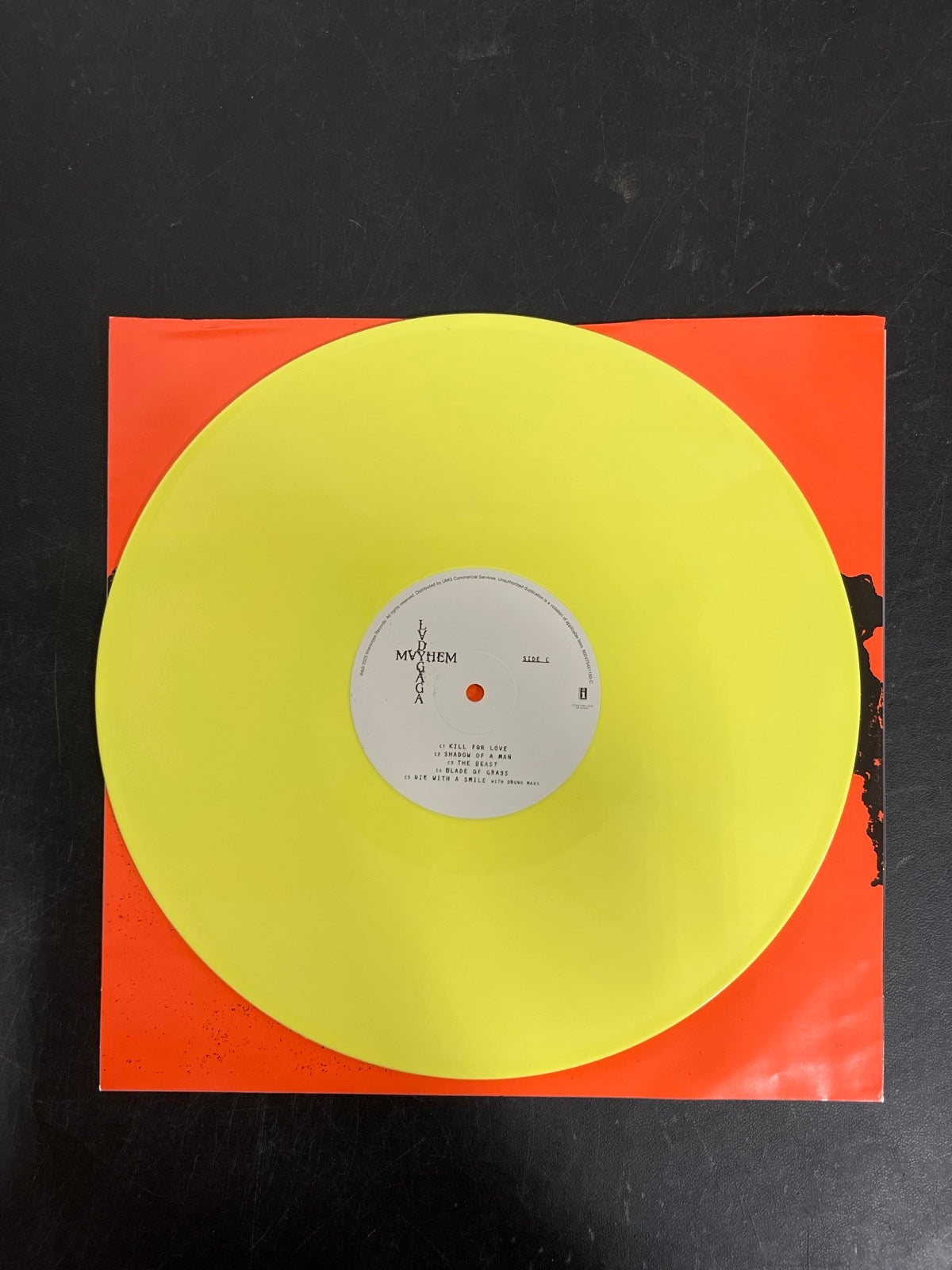 VINYL_2C - Lady Gaga - MAYHEM LE Yellow Etched Vinyl USED NOT TESTED