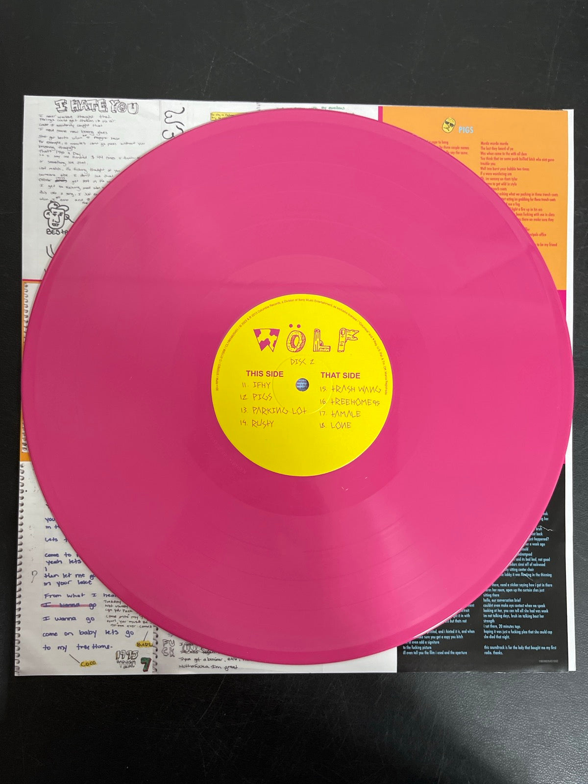 VINYL_2C - Tyler, The Creator - Wolf LE Pink Vinyl USED NOT TESTED