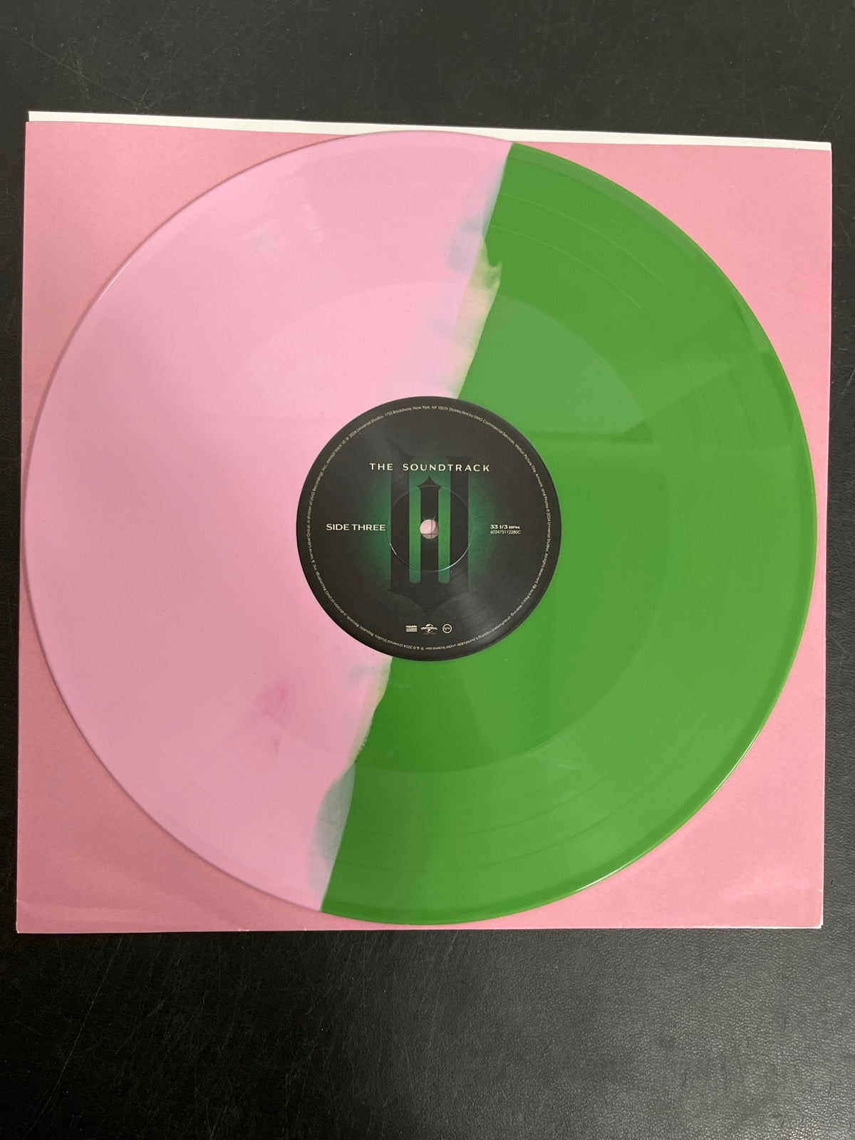 VINYL_2C - Wicked OST LE Etched Green and Pink Splatter Vinyl USED NOT TESTED