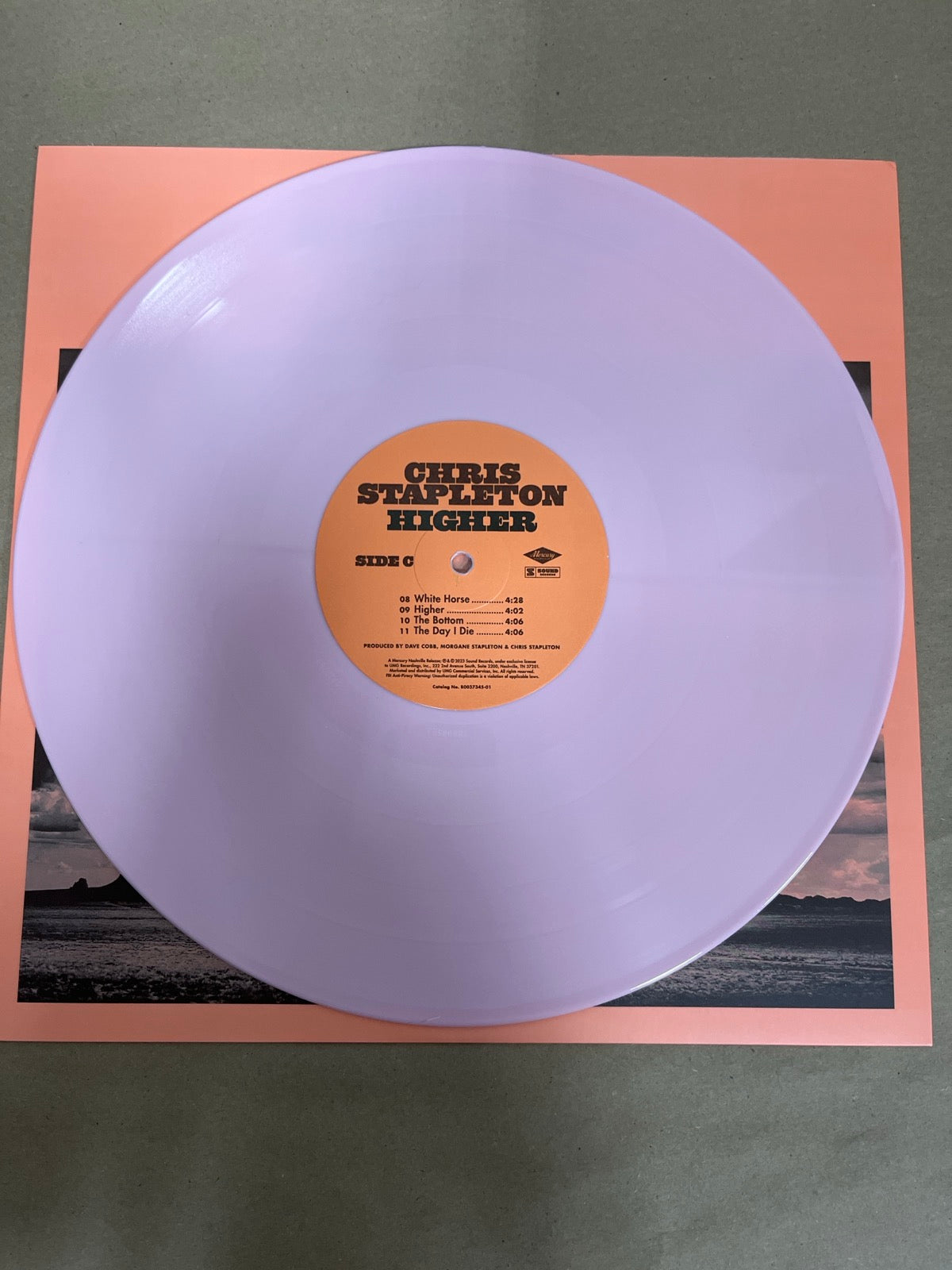 VINYL_2C - Chris Stapleton - Higher Target Exclusive 180gm Pink Vinyl USED NOT TESTED