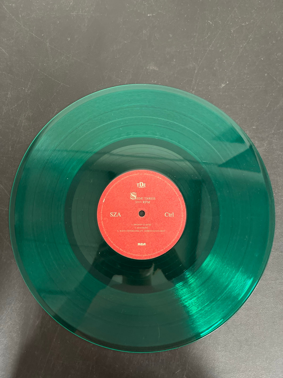 VINYL_2C - SZA - Ctrl LE Translucent Green Vinyl USED NOT TESTED
