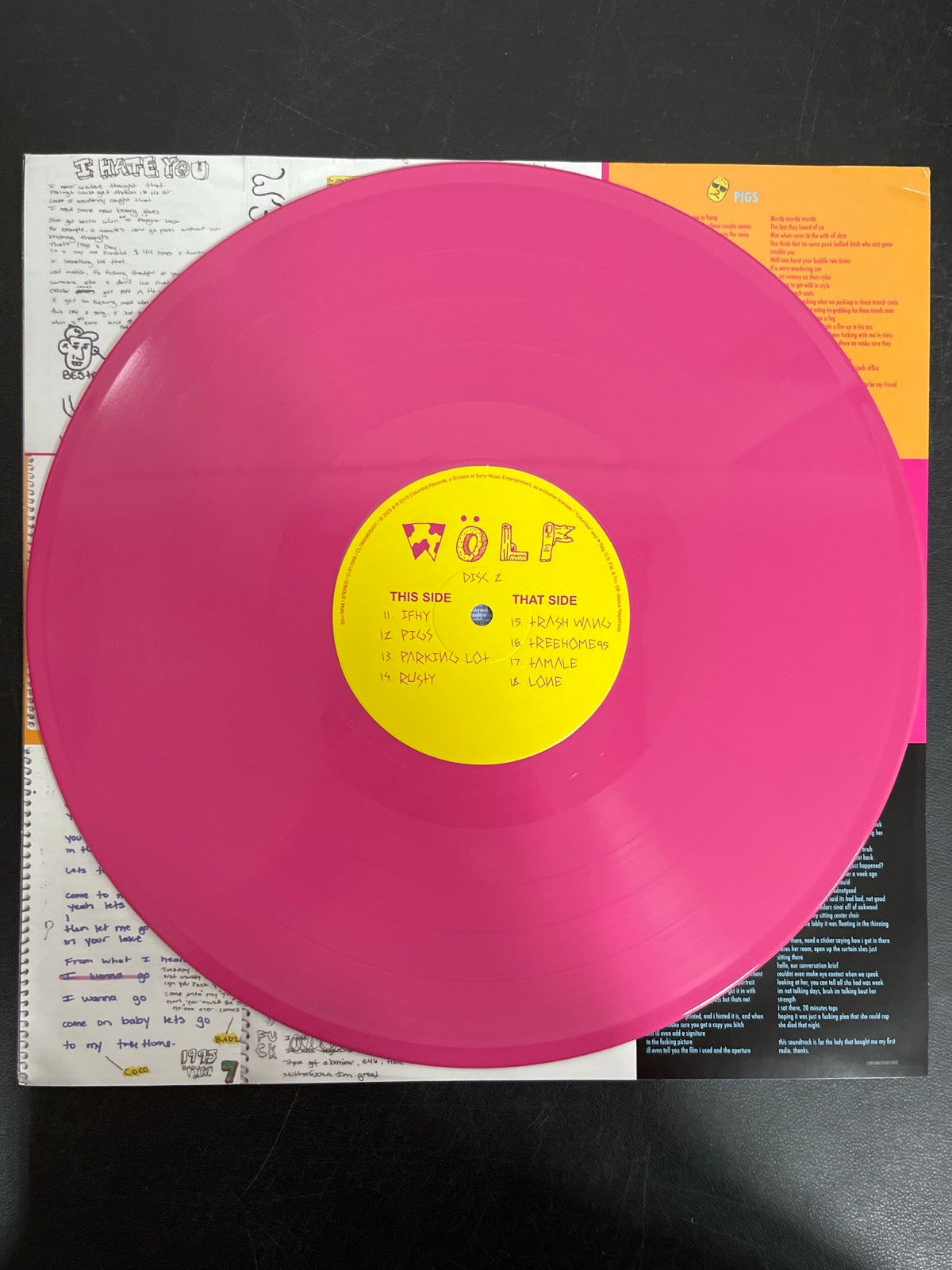 VINYL_2C - Tyler, The Creator - Wolf LE Pink Vinyl USED NOT TESTED