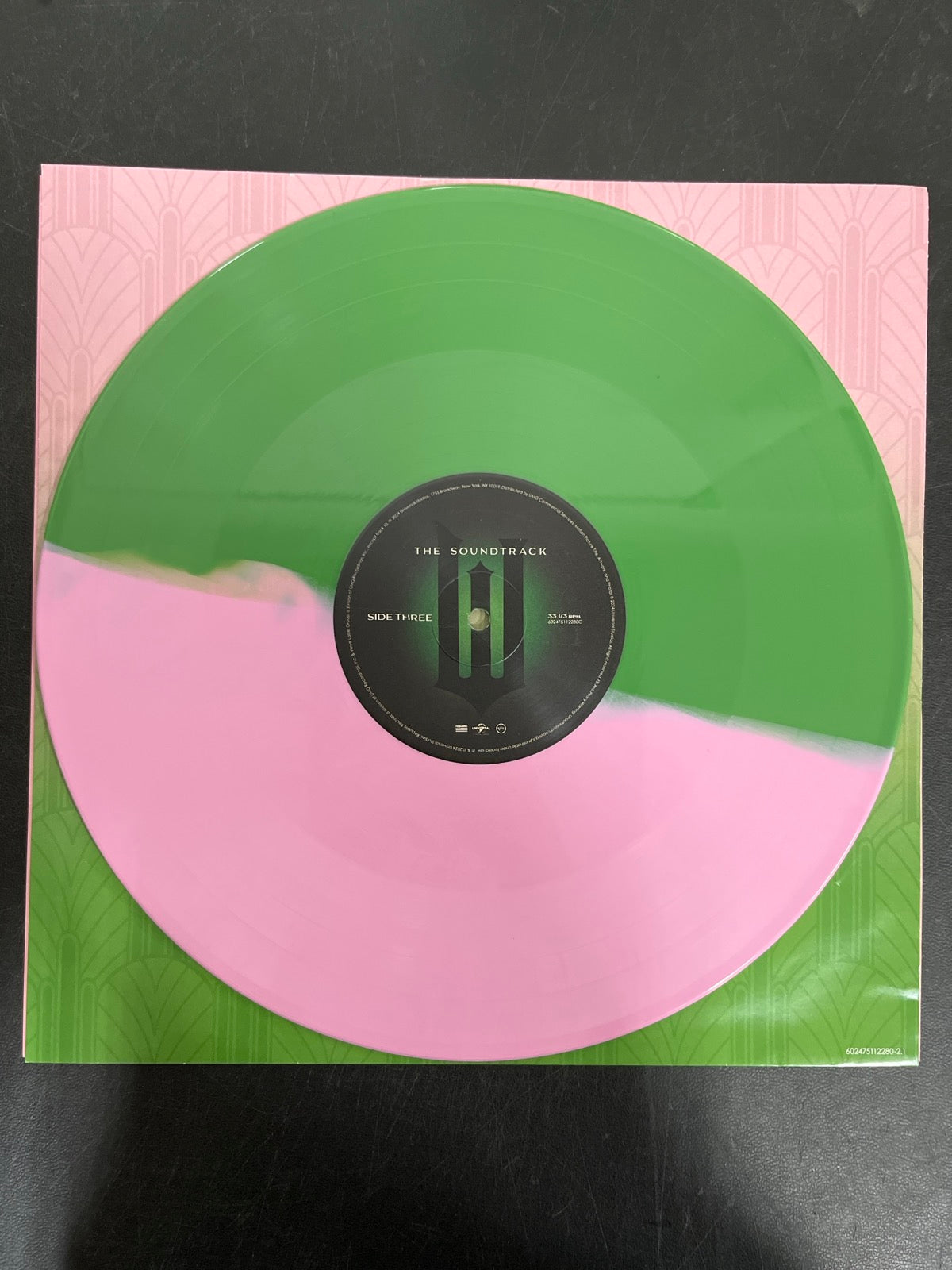 VINYL_2C - Wicked OST LE Etched Green and Pink Splatter Vinyl USED NOT TESTED