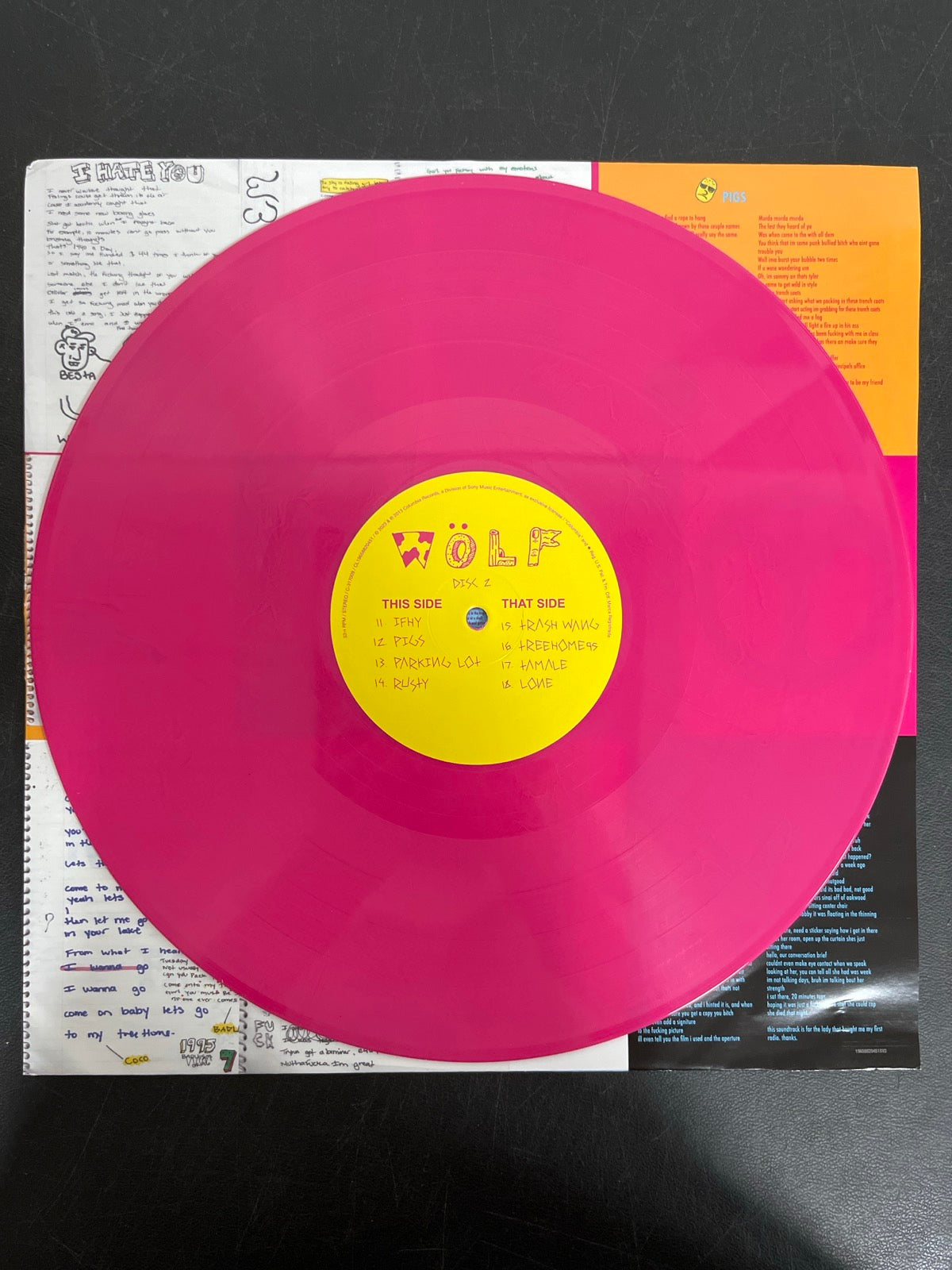 VINYL_2C - Tyler, The Creator - Wolf LE Pink Vinyl USED NOT TESTED