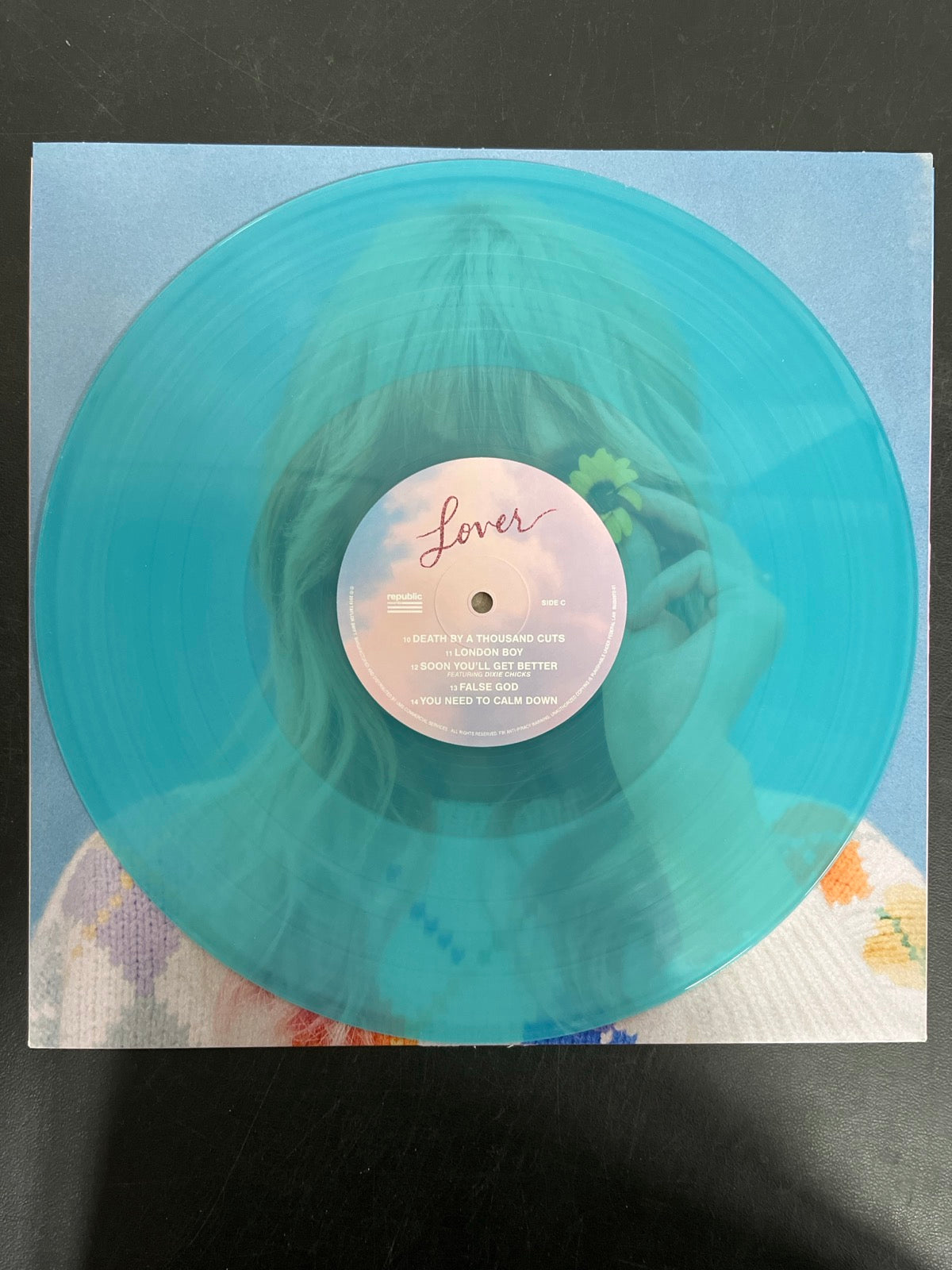 VINYL_2C - Taylor Swift - Lover Pink/Blue Vinyl ReIssue USED NOT TESTED