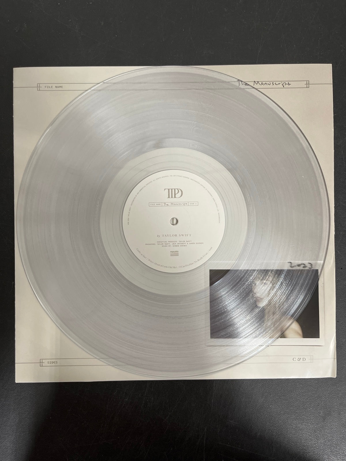 VINYL_2C - Taylor Swift - The Tortured ... LE Clear Vinyl SEALED NOT TESTED