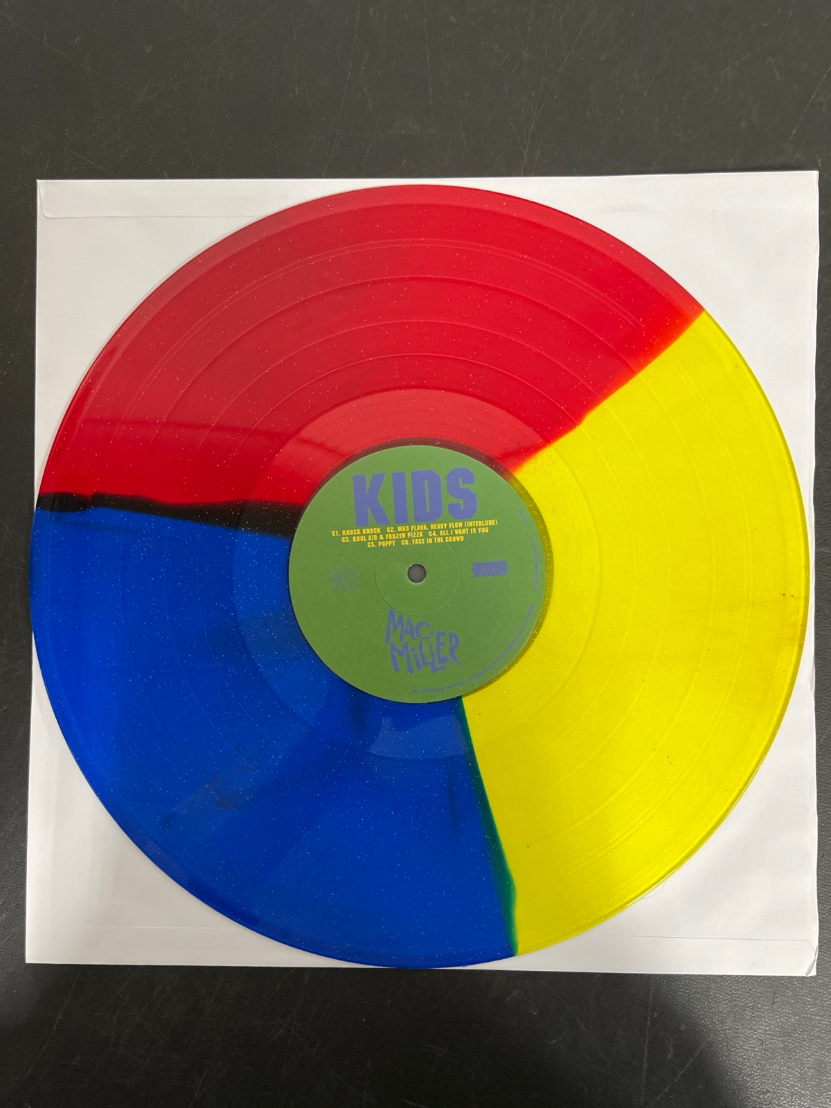 VINYL_2C - Mac Miller - K.I.D.S. LE Blue / Red / Yellow Vinyl USED NOT TESTED
