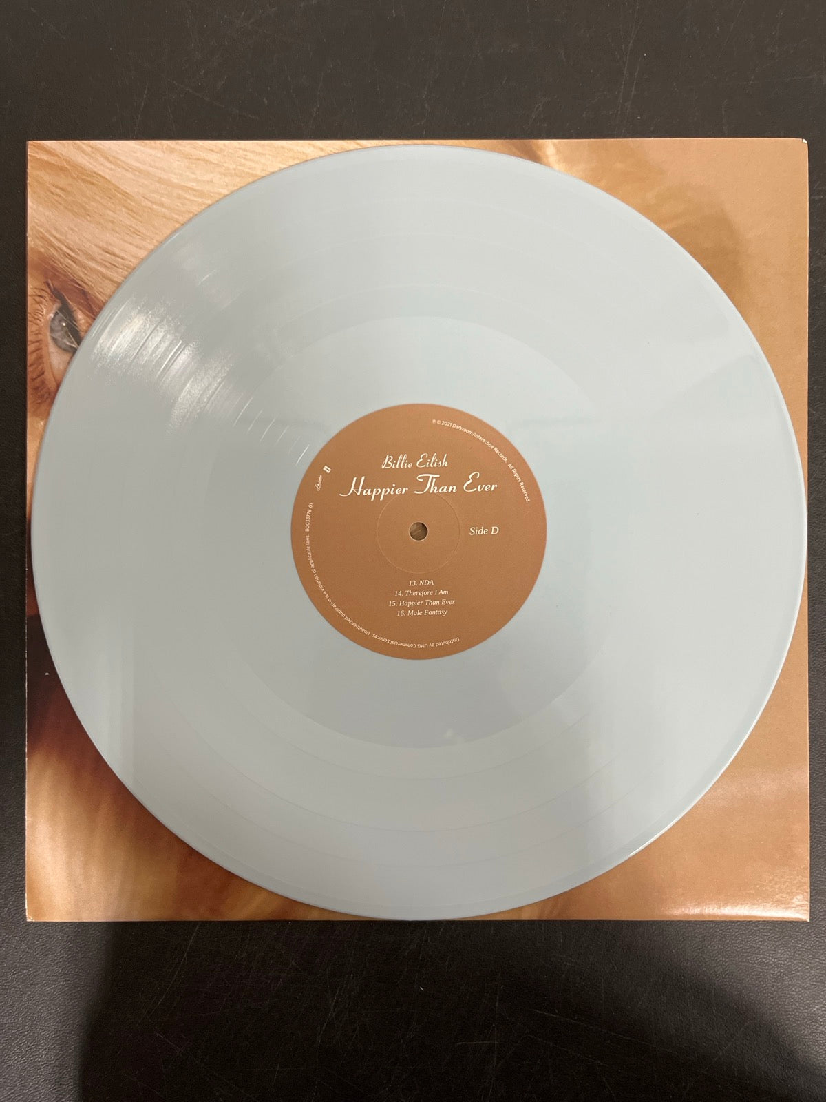 VINYL_2D - Billie Eilish - Happier Than Ever LE Light Blue Etched Vinyl USED NOT TESTED