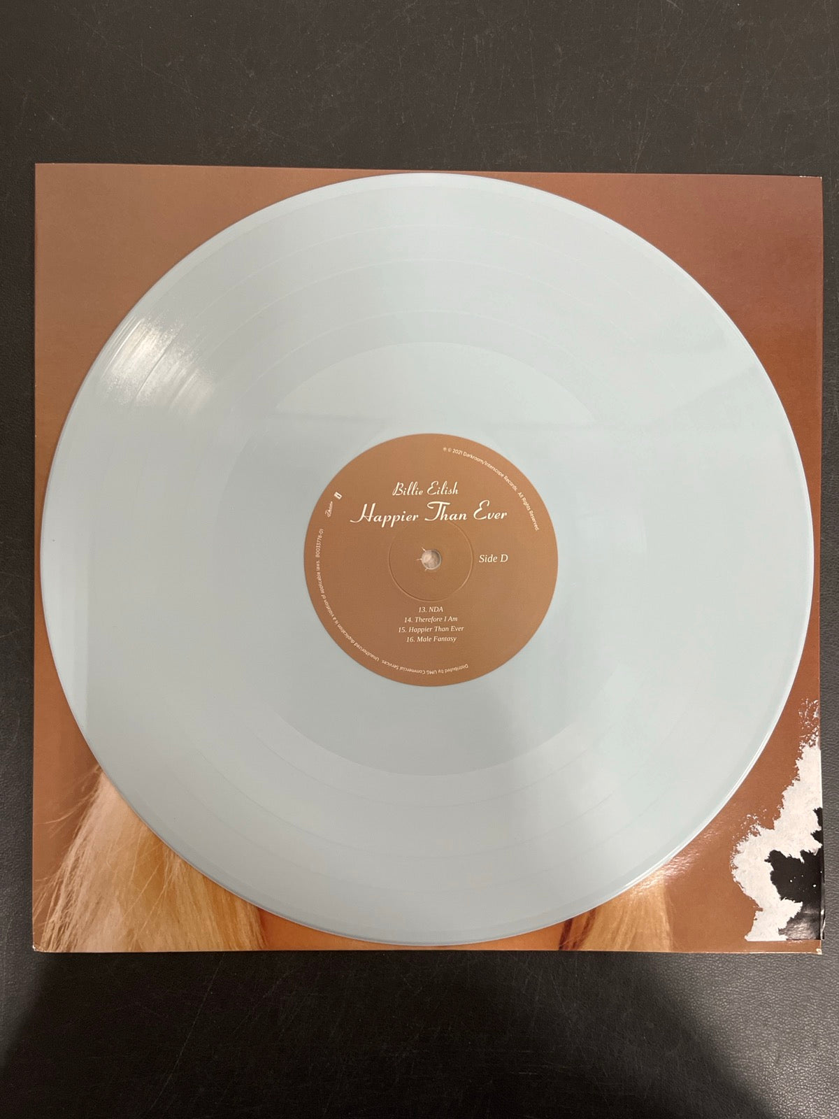 VINYL_2D - Billie Eilish - Happier Than Ever LE Light Blue Etched Vinyl USED NOT TESTED