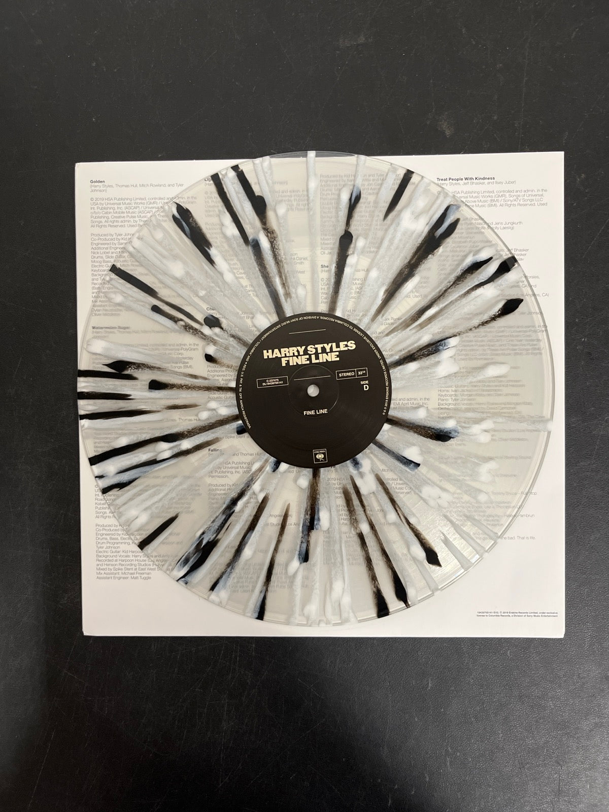 VINYL_2D - Harry Styles - Fine Line LE 180gm Black / White Splatter Vinyl USED NOT TESTED
