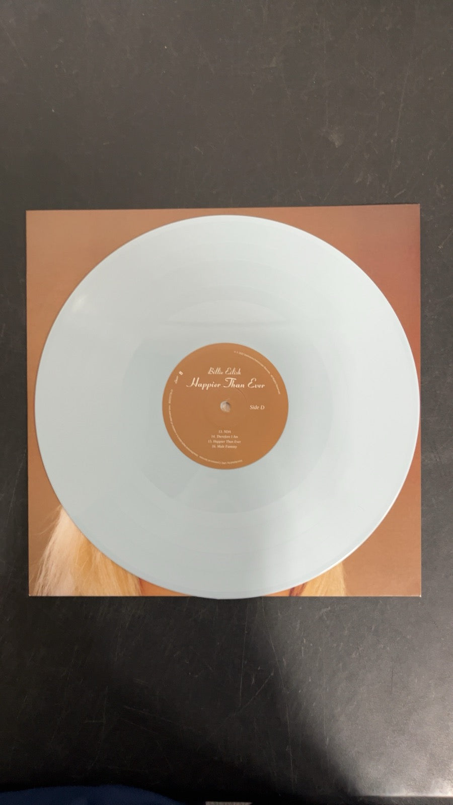 VINYL_2D - Billie Eilish - Happier Than Ever LE Light Blue Etched Vinyl USED NOT TESTED
