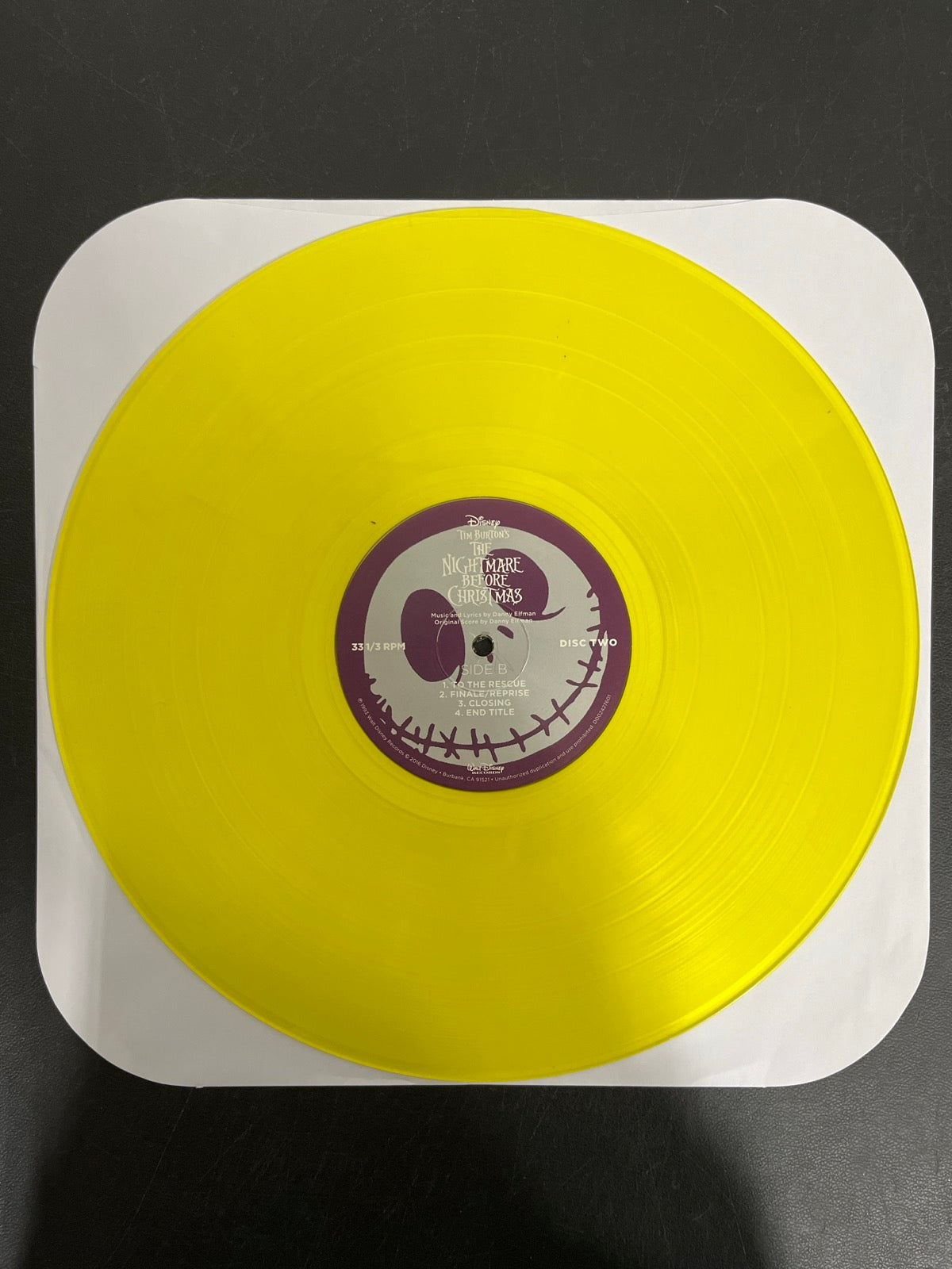 VINYL_2D - Danny Elfman - Tim Burton's The ... LE Purple/Yellow Vinyl USED NOT TESTED